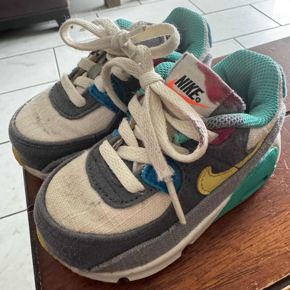 Nike Air Max AIR MAX 90 LEATHER TD 'AIR SPRUNG - IRON GREY Toddler size 6